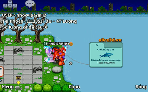 hướng dẫn câu cá mập game avatar
